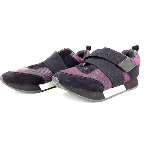 Juicy Couture Women's 6.5 Metalic Irridescent Hook and Loop Fashion Sneakers - Picture 2 of 12